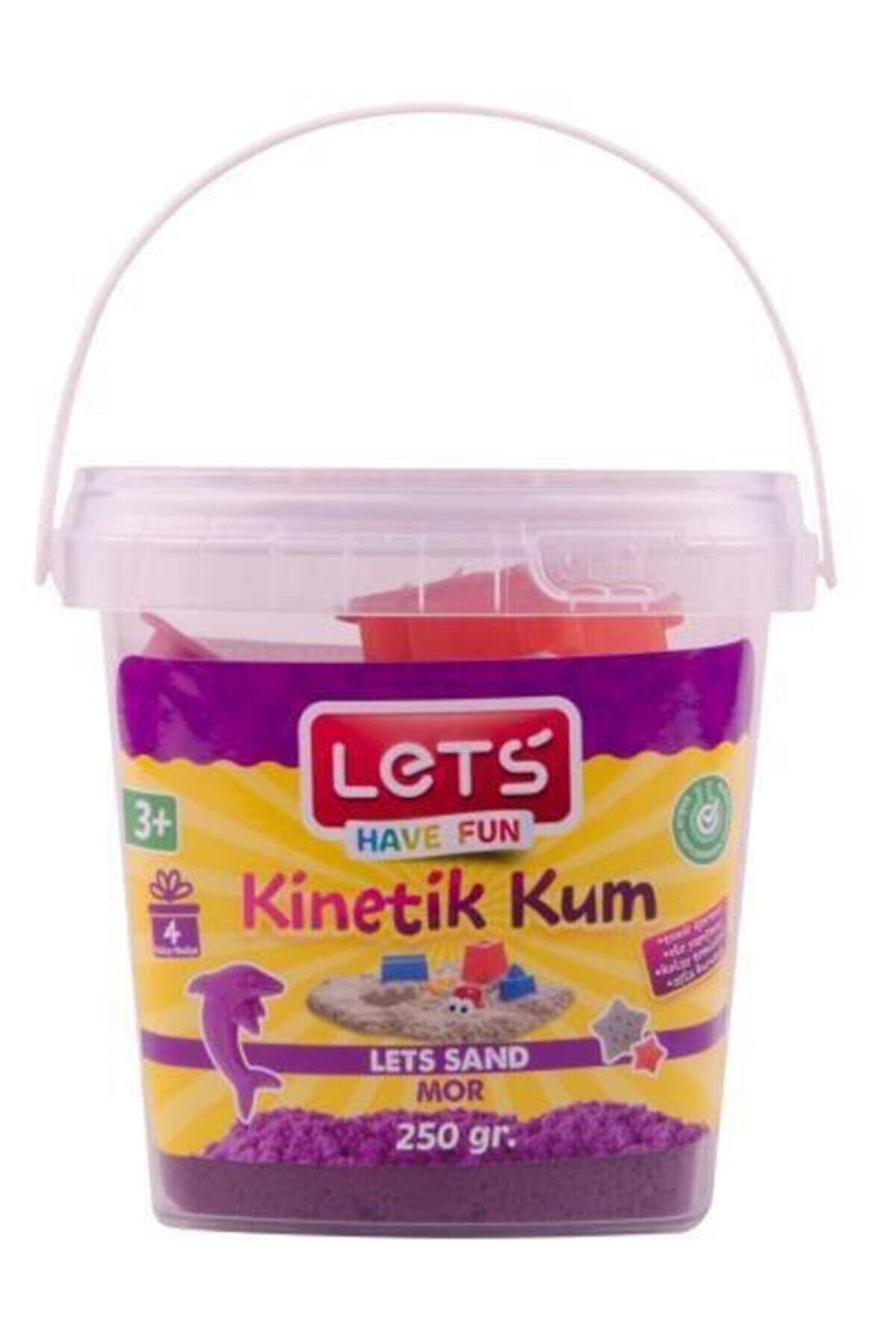 Lets Kinetik Kum 250 gr. Mor Plastik Kutu