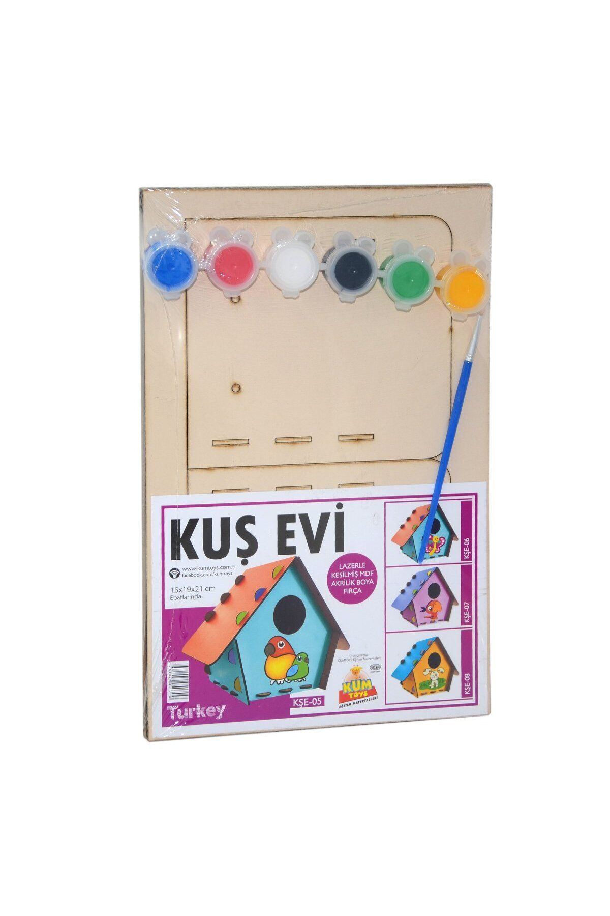 5070 Kuş Evi Maket Boyama Aktivite Ahşap Puzzle Kendin Yap