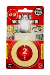 Köpük Montaj Bandı 19 Mm X 1.5 Metre