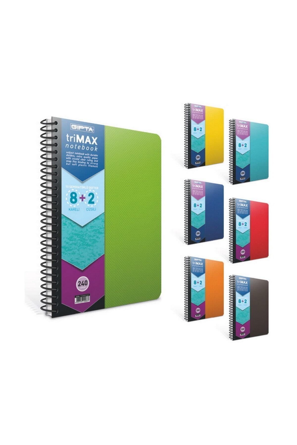 Combo A4 180 Yaprak 6+2 PP Kapak Spiralli Bölmeli Defter (2454)