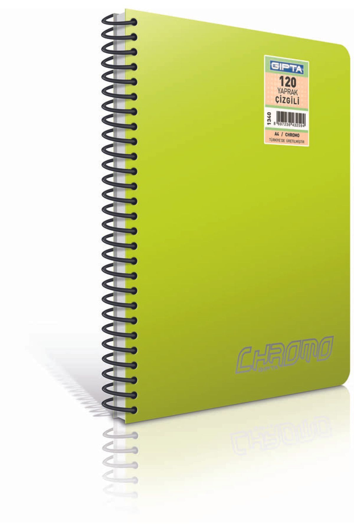 Chromo Spiralli Pp Kapak Defter A4 - 160 Yaprak Çizgili