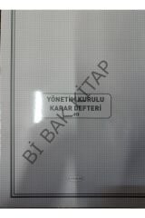 Yönetim Kurulu Karar Defteri 40 Yaprak Numaralı Karton Kapak