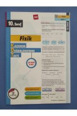 Özdebir Yayınları 10.sınıf Fizik Yaprak Test