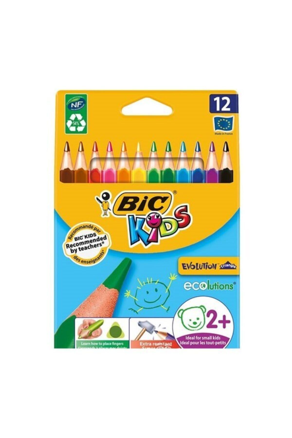 Kids Evolution 12'li Üçgen Jumbo Kuru Boya Kalemi / 8297356