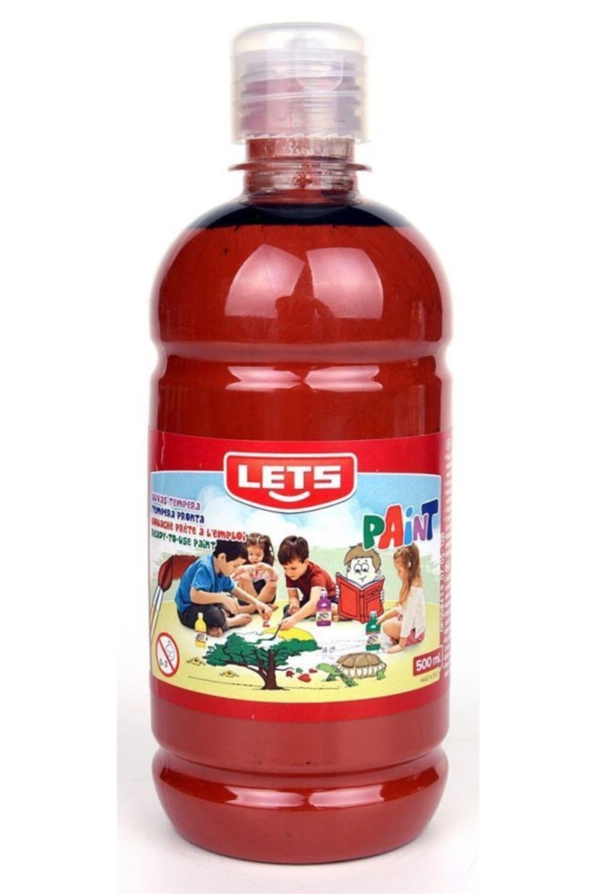 L-5108 Guaj Boya Plastik Şişe Kahve 500 ml.