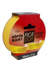 Çift Taraflı Bant Köpük Rulo Askılı 38x5 Mt 4301