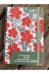 Safe Notes 120 Yaprak (17 X 24) Tel Spiralli Lastikli Noktalı Defter