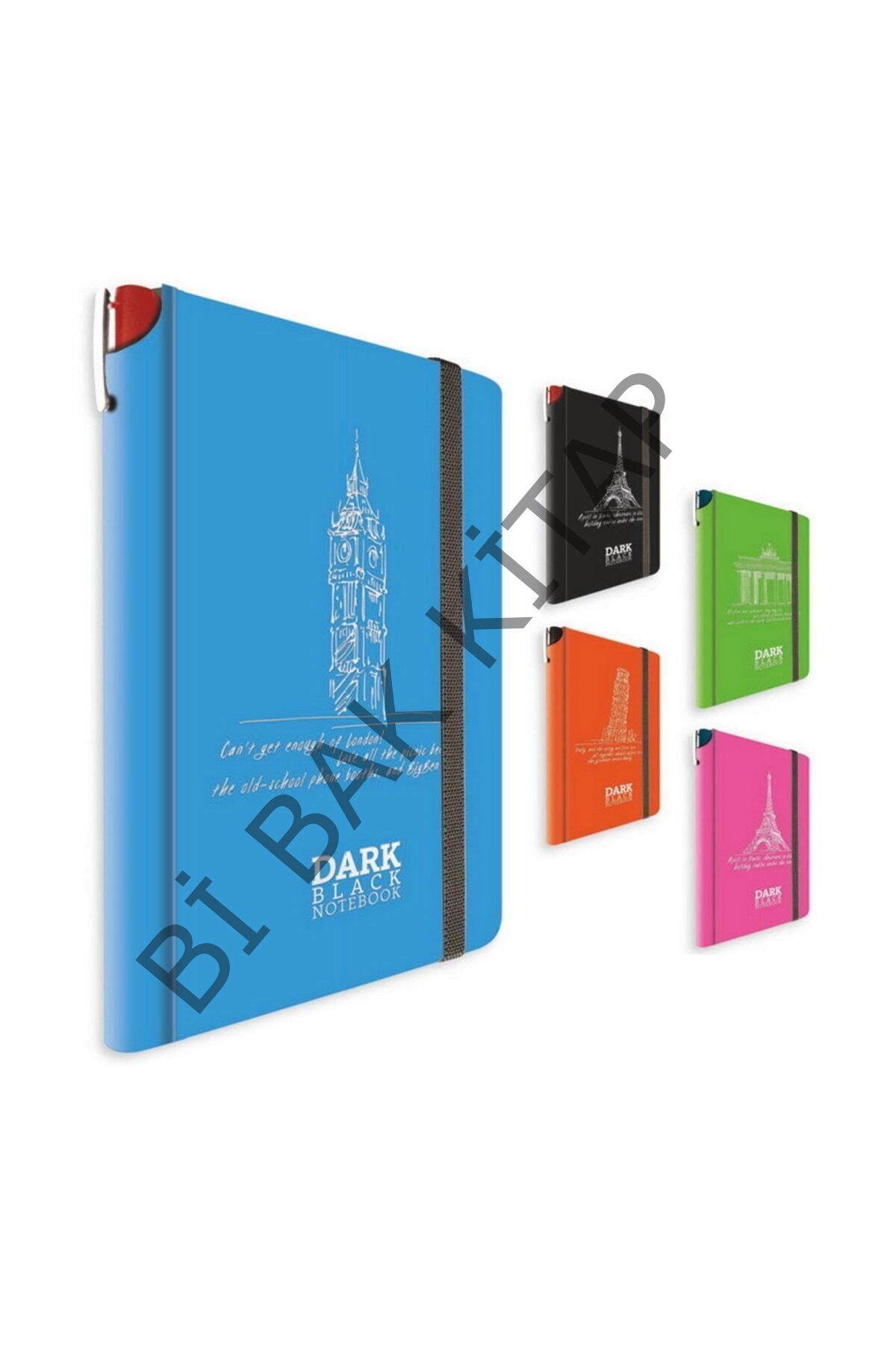 Dark 9x14 64 Yaprak Siyah Yaprak Sert Kpk Ciltli Defter (2671)