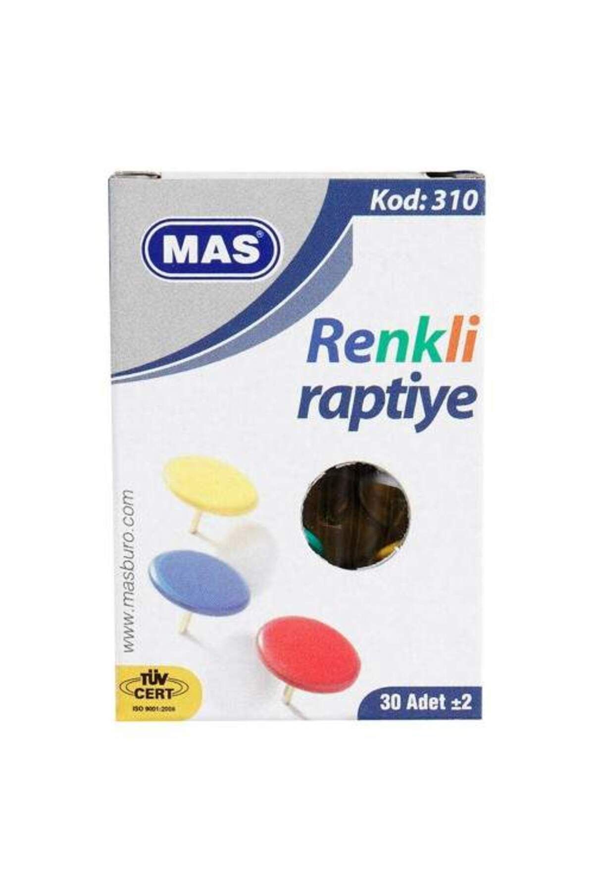 Pvc Kaplı Karışık Renkli Raptiye Kod: 310