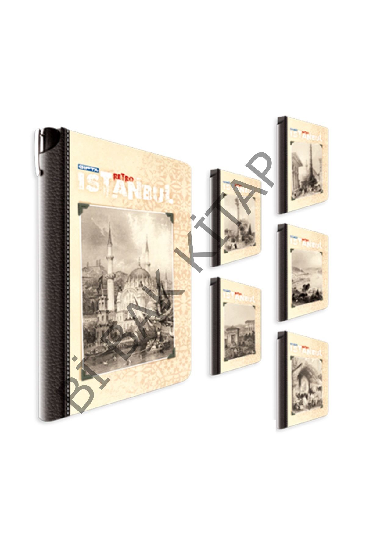 Defter İstanbul-Retro Sert Kapak Çizgisiz 96 Yaprak 9X14 Cm 3-2319000-2011