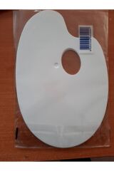 Plastik Beyaz Oval Palet 16x25cm