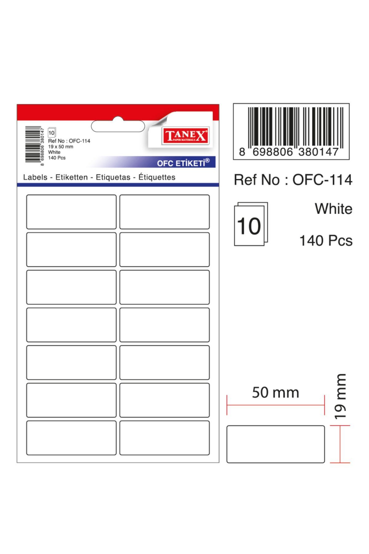 Ofc-114 Beyaz Ofis Etiketi