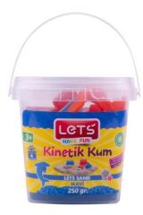 Lets Kınetık Kum 250 Gr. Mavı Plastik Kutu / L-101